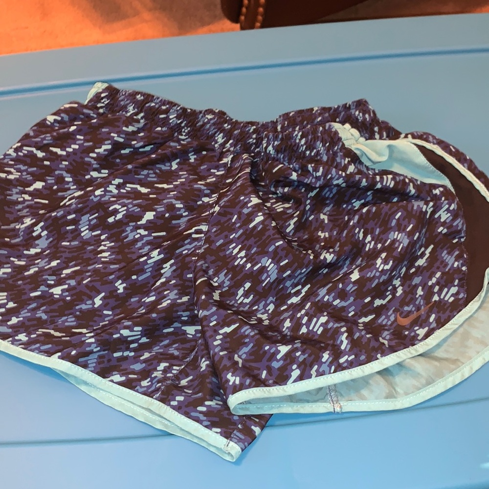 Blue Patterned Nike Shorts